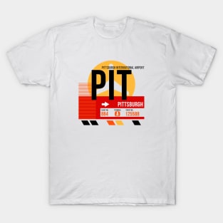 Pittsburgh (PIT) Airport // Sunset Baggage Tag T-Shirt